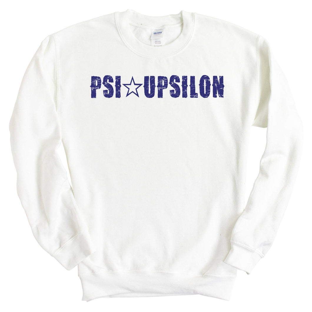 Psi Upsilon Fraternal Star Sweatshirt - Fraternity Crewneck Sweatshirt - Kite and Crest