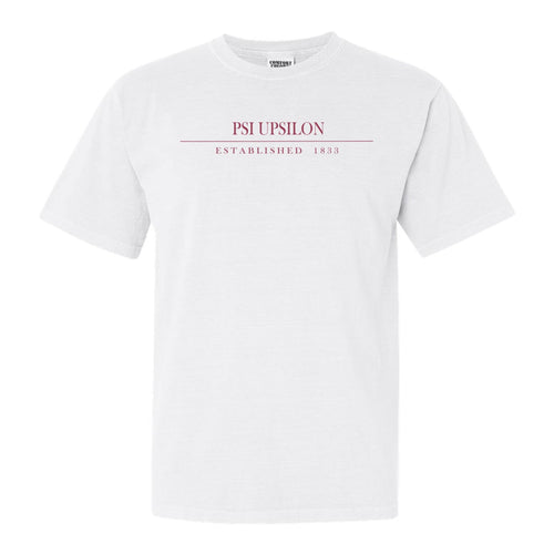 Psi Upsilon Old Fashioned Vintage Comfort Colors T-Shirt - Fraternity Tee - Kite and Crest