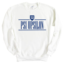 Load image into Gallery viewer, Psi Upsilon Shield Sweatshirt - Fraternity Crewneck Sweatshirt - Kite and Crest
