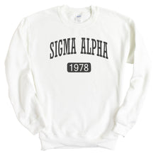 Load image into Gallery viewer, Sigma Alpha Athletic Crewneck Sweatshirt - Kite and Crest
