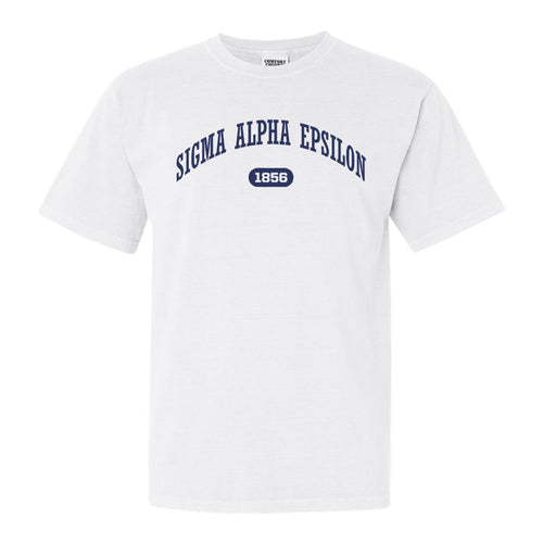 Sigma Alpha Epsilon Comfort Colors T-Shirt - SAE Fraternal Arch Shirt - Kite and Crest