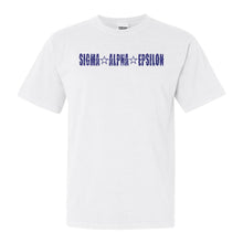 Load image into Gallery viewer, Sigma Alpha Epsilon Comfort Colors T-Shirt - SAE Fraternal Star Shirt - Kite and Crest
