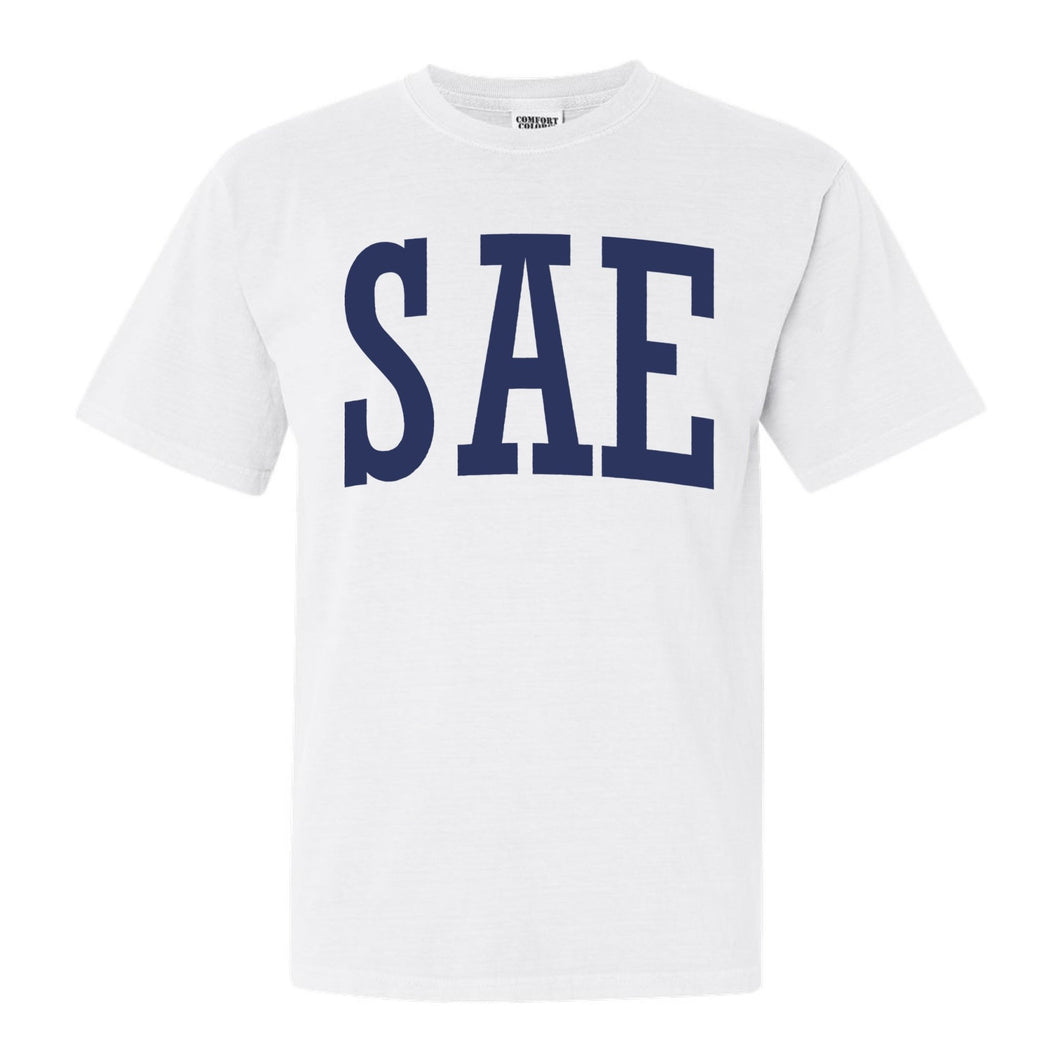 Sigma Alpha Epsilon Comfort Colors T-Shirt - SAE Intrinsic Lettered Shirt - Kite and Crest