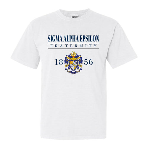 Sigma Alpha Epsilon Comfort Colors T-Shirt - SAE Large Crest Shirt - Kite and Crest