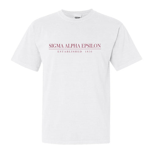Sigma Alpha Epsilon Comfort Colors T-Shirt - SAE Old Fashioned Vintage Shirt - Kite and Crest