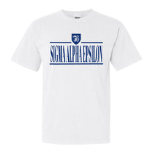 Load image into Gallery viewer, Sigma Alpha Epsilon Comfort Colors T-Shirt - SAE Shield Shirt - Kite and Crest
