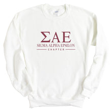 Load image into Gallery viewer, Sigma Alpha Epsilon Sweatshirt - SAE Basic Lined Crewneck Sweatshirt - Kite and Crest
