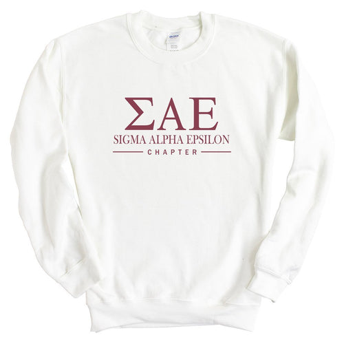 Sigma Alpha Epsilon Sweatshirt - SAE Basic Lined Crewneck Sweatshirt - Kite and Crest