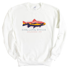 Load image into Gallery viewer, Sigma Alpha Epsilon Sweatshirt - SAE Fishing Crewneck Sweatshirt - Kite and Crest
