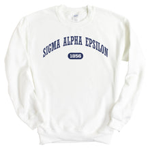 Load image into Gallery viewer, Sigma Alpha Epsilon Sweatshirt - SAE Fraternal Arch Crewneck Sweatshirt - Kite and Crest
