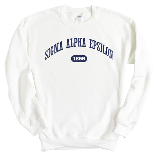 Sigma Alpha Epsilon Sweatshirt - SAE Fraternal Arch Crewneck Sweatshirt - Kite and Crest