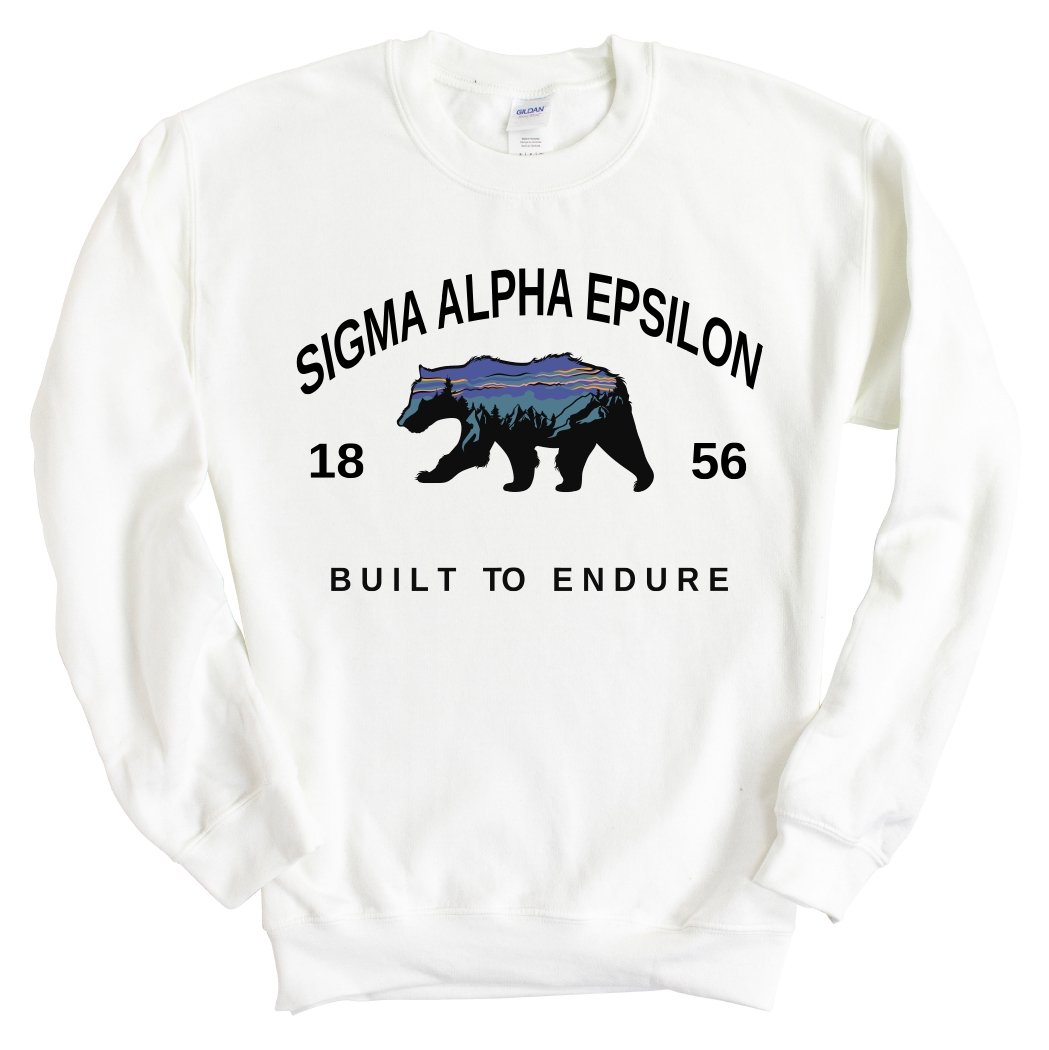 Sigma Alpha Epsilon Sweatshirt - SAE Fraternal Bear Crewneck Sweatshirt - Kite and Crest