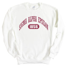 Load image into Gallery viewer, Sigma Alpha Epsilon Sweatshirt - SAE Large Athletic Crewneck Sweatshirt - Kite and Crest
