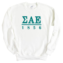 Load image into Gallery viewer, Sigma Alpha Epsilon Sweatshirt - SAE Lettered Basic Crewneck Sweatshirt - Kite and Crest
