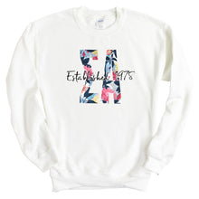 Load image into Gallery viewer, Sigma Alpha Floral Block Crewneck Sweatshirt - Kite and Crest
