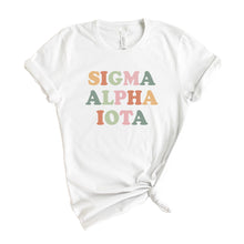 Load image into Gallery viewer, Sigma Alpha Iota Bright and Colorful T-shirt - Kite and Crest
