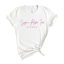 Load image into Gallery viewer, Sigma Alpha Iota Vintage Alumna T-shirt - Kite and Crest
