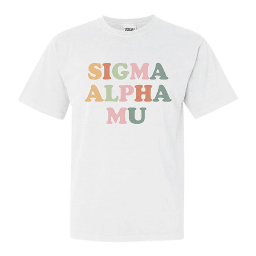 Sigma Alpha Mu Comfort Colors T-Shirt - Sammy Bright and Colorful Shirt - Kite and Crest