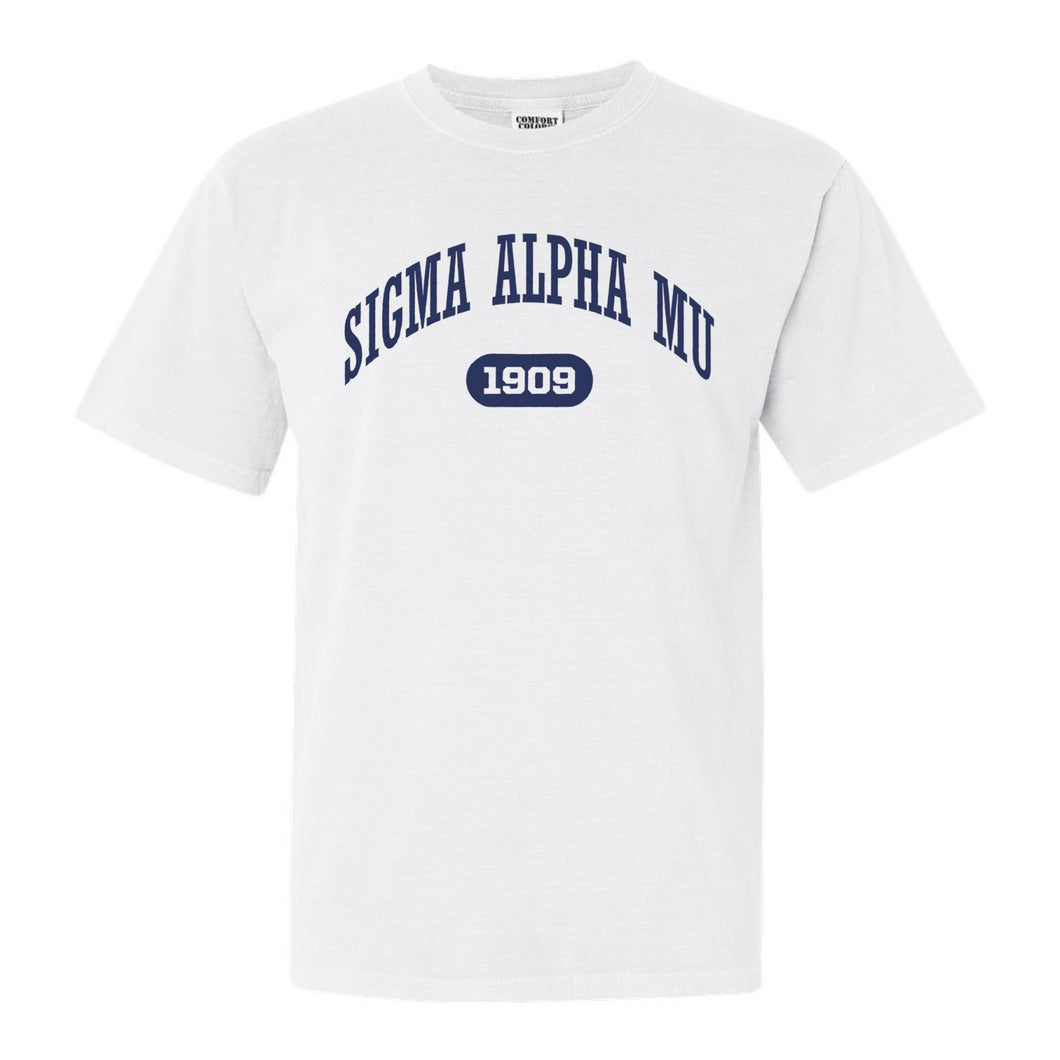 Sigma Alpha Mu Comfort Colors T-Shirt - Sammy Fraternal Arch Shirt - Kite and Crest
