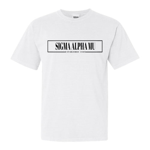 Sigma Alpha Mu Comfort Colors T-Shirt - Sammy Fraternal Block Shirt - Kite and Crest