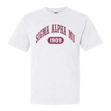 Load image into Gallery viewer, Sigma Alpha Mu Comfort Colors T-Shirt - Sammy Large Athletic Shirt - Kite and Crest

