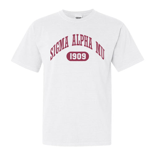 Sigma Alpha Mu Comfort Colors T-Shirt - Sammy Large Athletic Shirt - Kite and Crest