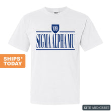 Load image into Gallery viewer, Sigma Alpha Mu Comfort Colors T-Shirt - Sammy Shield Shirt - Kite and Crest
