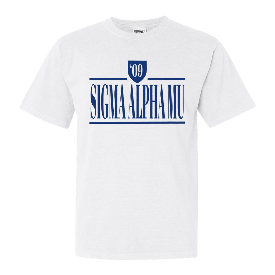 Sigma Alpha Mu Comfort Colors T-Shirt - Sammy Shield Shirt - Kite and Crest