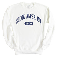 Load image into Gallery viewer, Sigma Alpha Mu Sweatshirt - Sammy Fraternal Arch Crewneck Sweatshirt - Kite and Crest
