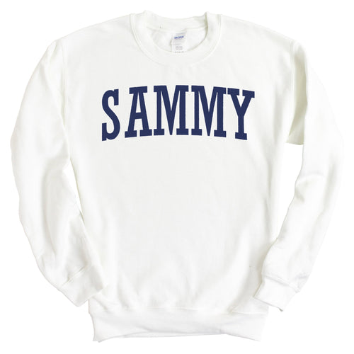 Sigma Alpha Mu Sweatshirt - Sammy Intrinsic Lettered Crewneck Sweatshirt - Kite and Crest