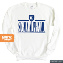 Load image into Gallery viewer, Sigma Alpha Mu Sweatshirt - Sammy Shield Crewneck Sweatshirt - Kite and Crest
