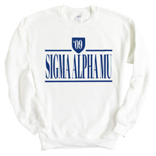 Load image into Gallery viewer, Sigma Alpha Mu Sweatshirt - Sammy Shield Crewneck Sweatshirt - Kite and Crest
