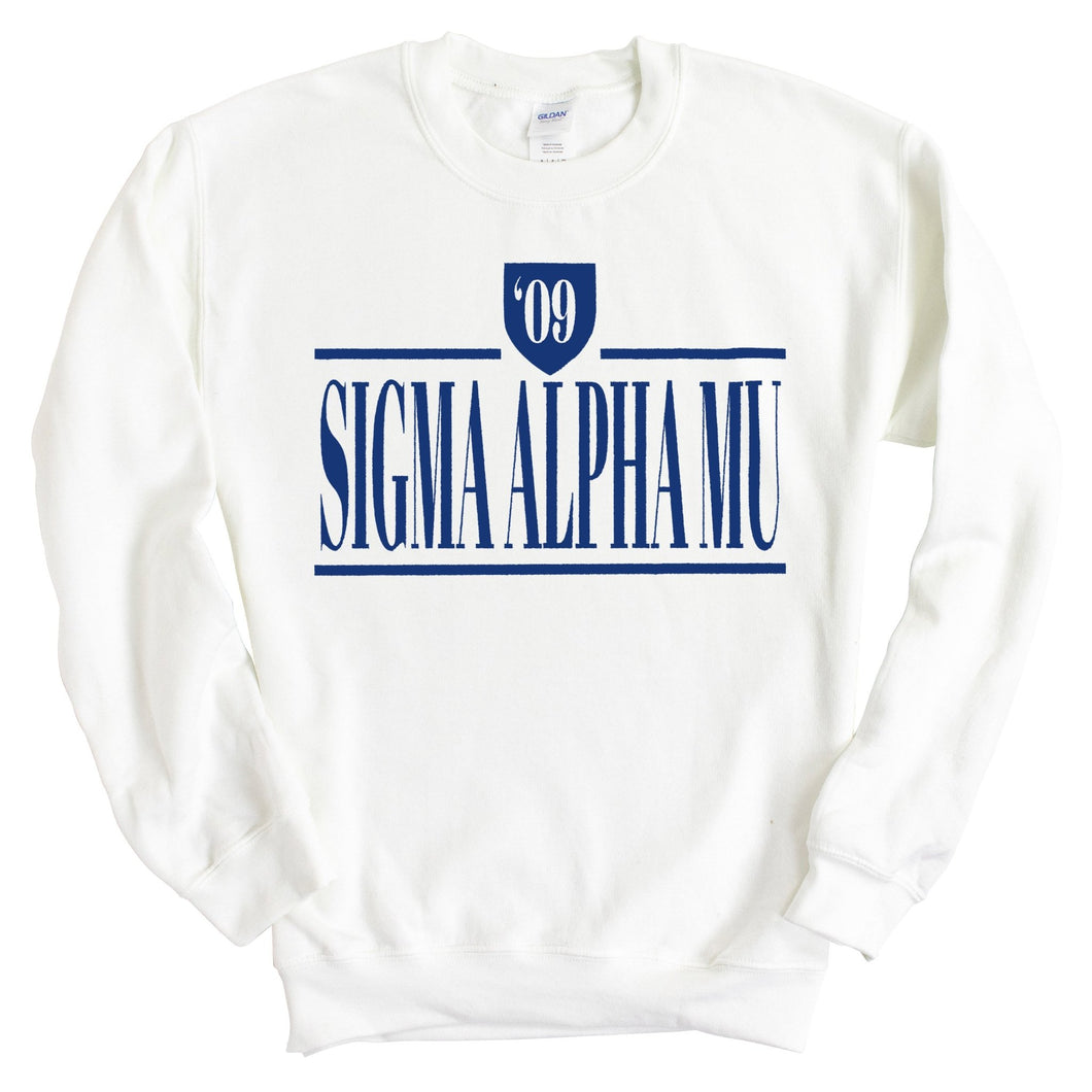 Sigma Alpha Mu Sweatshirt - Sammy Shield Crewneck Sweatshirt - Kite and Crest