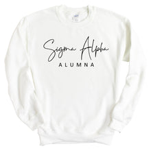 Load image into Gallery viewer, Sigma Alpha Sorority Alumna Crewneck Sweatshirt - Kite and Crest
