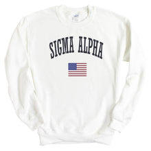 Load image into Gallery viewer, Sigma Alpha USA Crewneck Sweatshirt - Kite and Crest
