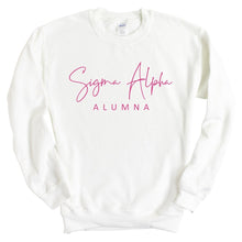 Load image into Gallery viewer, Sigma Alpha Vintage Alumna Crewneck Sweatshirt - Kite and Crest
