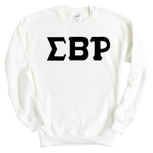 Load image into Gallery viewer, Sigma Beta Rho Basic Black Letters Sweatshirt - Fraternity Crewneck Sweatshirt - Kite and Crest
