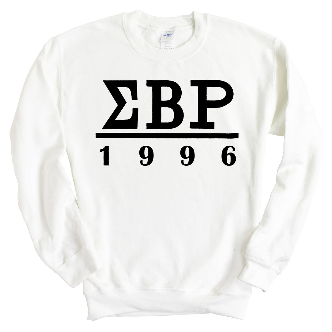 Sigma Beta Rho Black Letter Sweatshirt - Fraternity Crewneck Sweatshirt - Kite and Crest