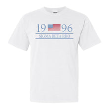 Load image into Gallery viewer, Sigma Beta Rho Flag Year Comfort Colors T-Shirt - Fraternity Tee - Kite and Crest
