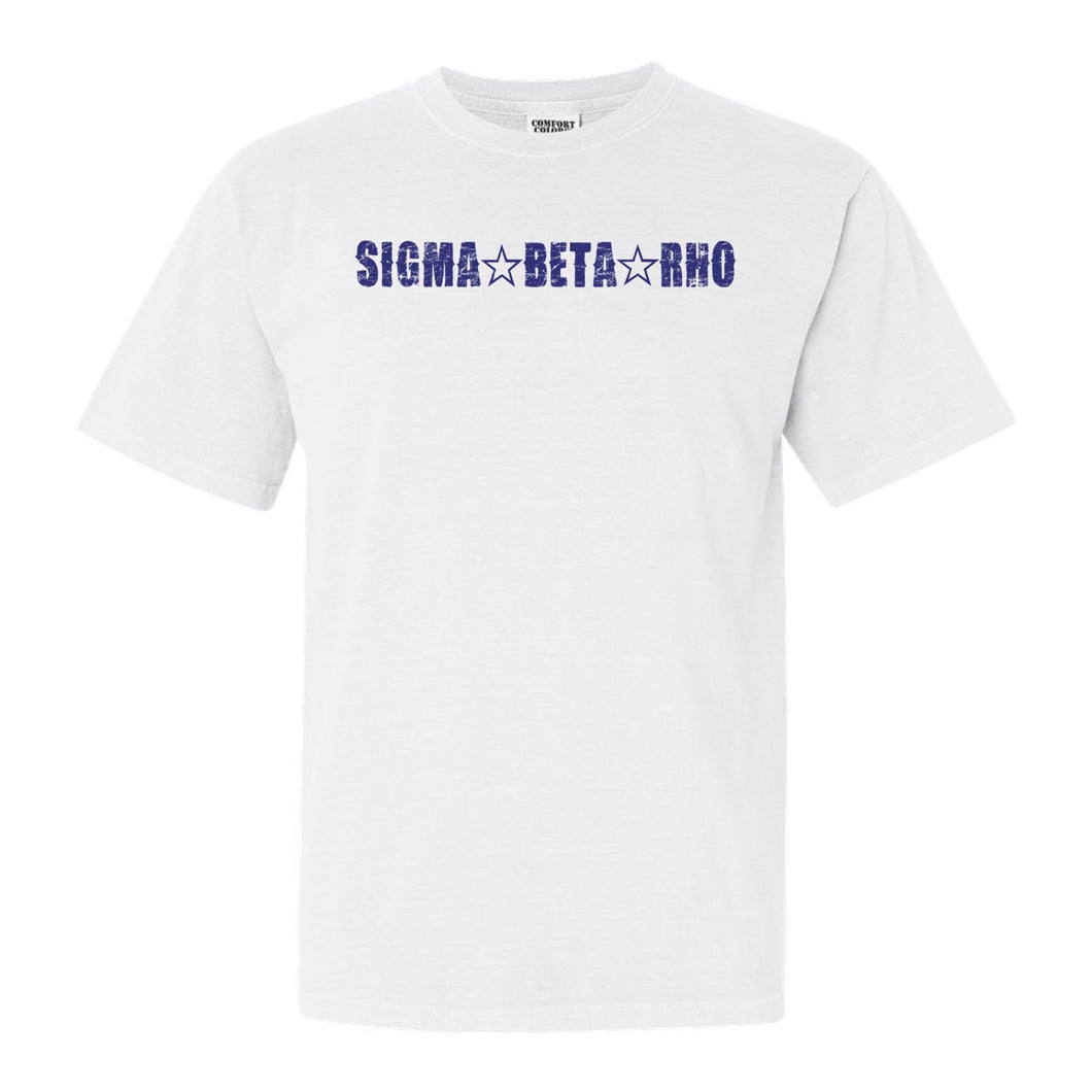 Sigma Beta Rho Fraternal Star Comfort Colors T-Shirt - Fraternity Tee - Kite and Crest