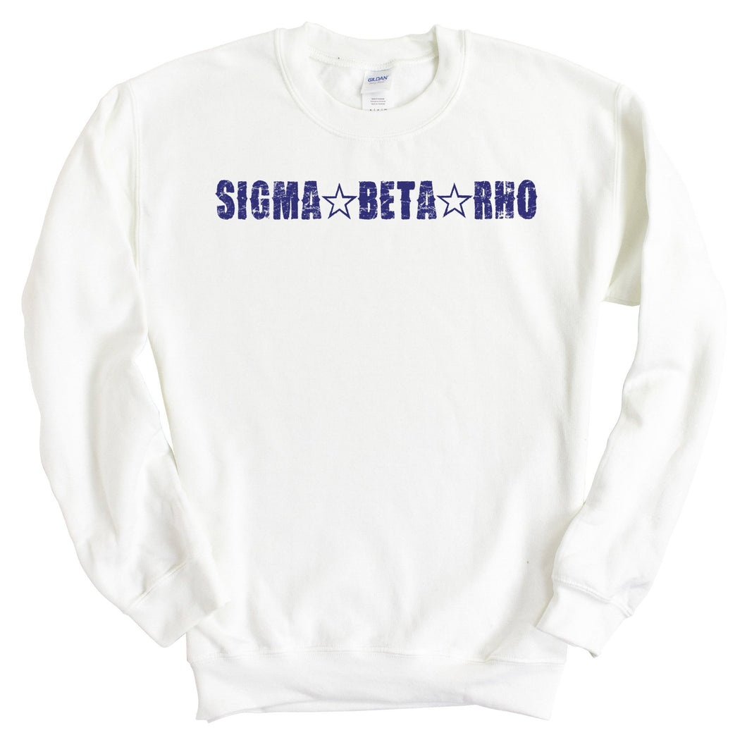 Sigma Beta Rho Fraternal Star Sweatshirt - Fraternity Crewneck Sweatshirt - Kite and Crest