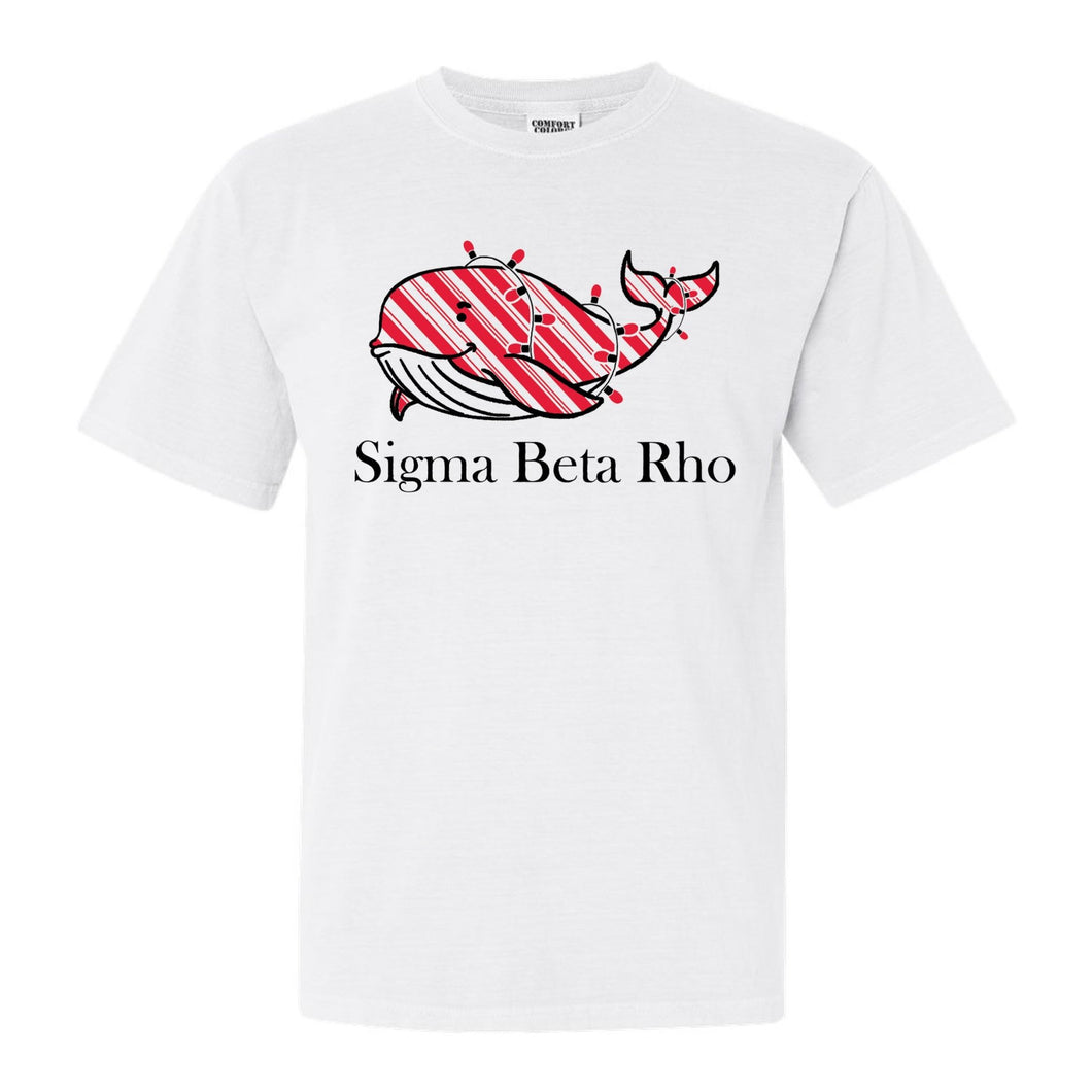 Sigma Beta Rho Red Whale Comfort Colors T-Shirt - Fraternity Tee - Kite and Crest