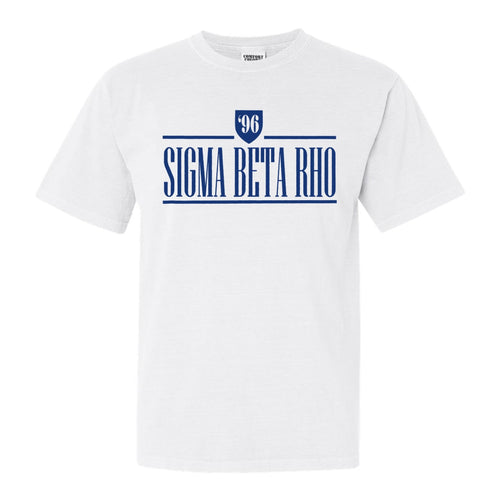 Sigma Beta Rho Shield Comfort Colors T-Shirt - Fraternity Tee - Kite and Crest