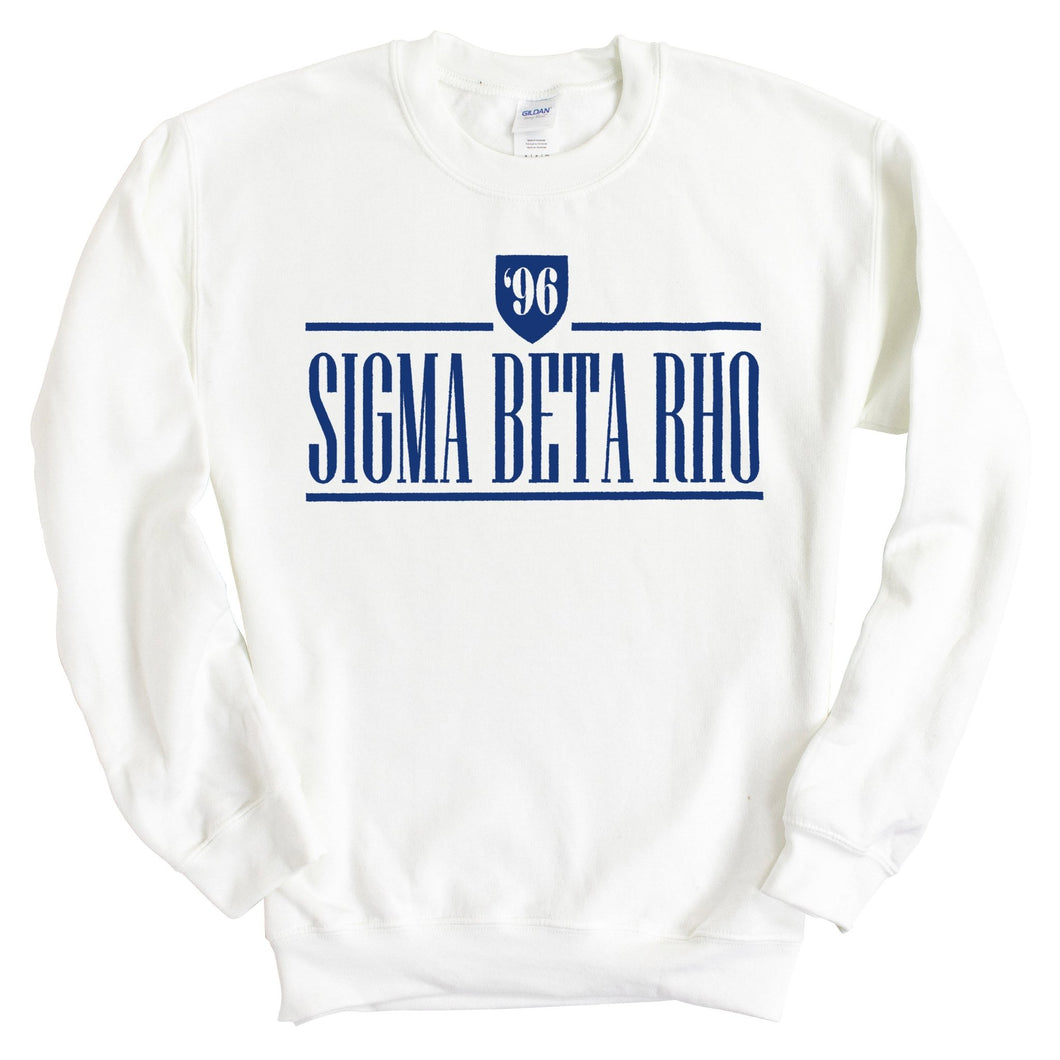 Sigma Beta Rho Shield Sweatshirt - Fraternity Crewneck Sweatshirt - Kite and Crest