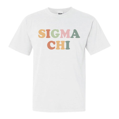 Sigma Chi Comfort Colors T-Shirt - Sig Chi Bright and Colorful Shirt - Kite and Crest