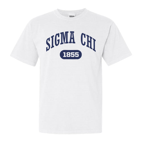 Sigma Chi Comfort Colors T-Shirt - Sig Chi Fraternal Arch Shirt - Kite and Crest