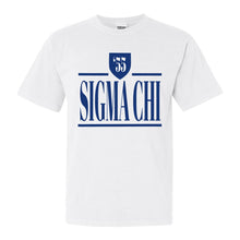Load image into Gallery viewer, Sigma Chi Comfort Colors T-Shirt - Sig Chi Shield Shirt - Kite and Crest
