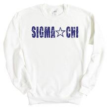 Load image into Gallery viewer, Sigma Chi Sweatshirt - Sigma Chi Fraternal Star Crewneck Sweatshirt - Kite and Crest
