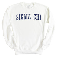 Load image into Gallery viewer, Sigma Chi Sweatshirt - Sigma Chi Intrinsic Lettered Crewneck Sweatshirt - Kite and Crest
