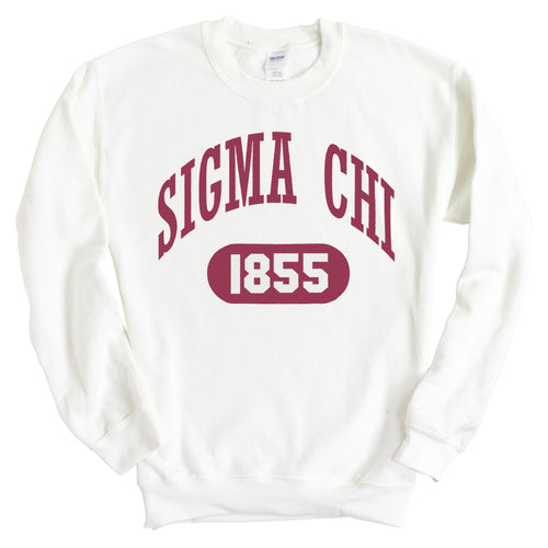 Sigma Chi Sweatshirt - Sigma Chi Large Athletic Crewneck Sweatshirt - Kite and Crest